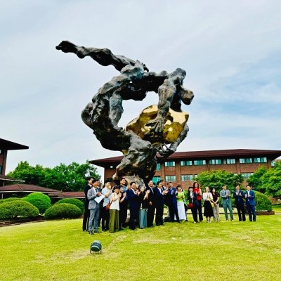 Sculpture “Hope” - inauguration at KAIST University, Daejeon, South Korea